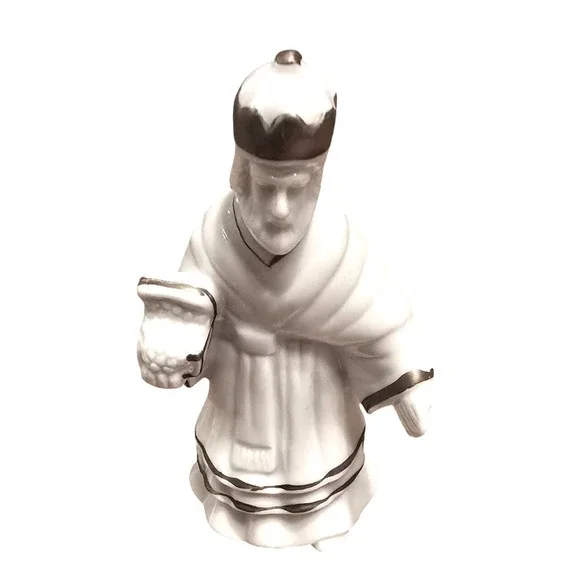 NWOT Nativity Set Joseph Mary Jesus Wise Men‎ Ceramic Gold Trim Christmas Decor - Picture 8 of 9